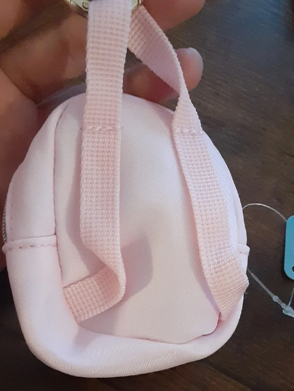Mini Glitter Pink Backpack Coin Purse Keychain